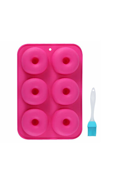 Choice قالب دونات وردي مكون من قطعتين ونصف قطعة، قالب شوكولاتة سيليكون غير لا...