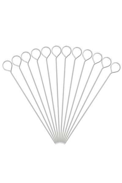 choice2 10 قطع من أسياخ الشواء المصنوعة من المعدن، مقاس 20 سم، مصنوعة من إبرة...