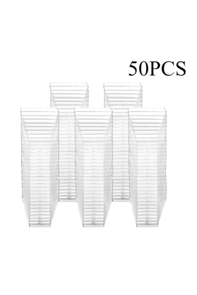 Choice 50 قطعة 20/50 قطعة 2 أونصة كوب حلوى شفاف للاستخدام مرة واحدة كوب شبه م...