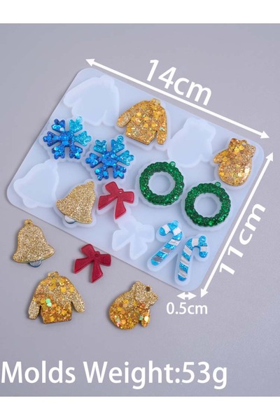 choice2 03 قالب سيليكون ثلاثي الأبعاد على شكل شجرة عيد الميلاد على شكل رقاقات...