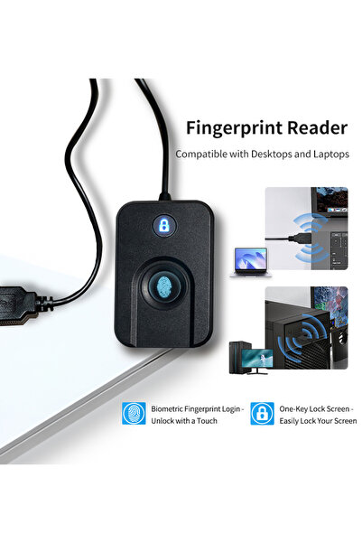 Choice FP100-LK USB Reader Biometric Fingerprint Login Lock Screen Scanner Module Device For Windows 10 11