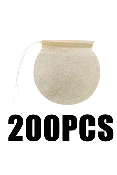 choice2 200PCS 50-200Pcs Round Tea Bags Non Woven Fabric Disposable Filter Th...