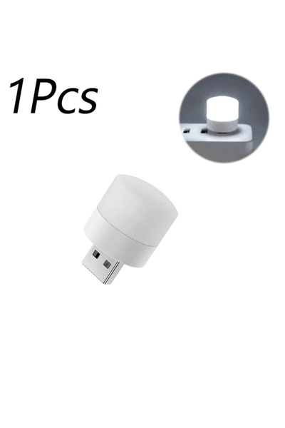 Choice 1 قطعة - أبيض 10/1 قطعة مصباح ليلي USB صغير LED مصباح ليلي USB قابس مص...