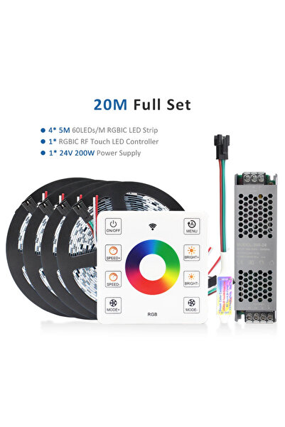 Choice مجموعة كاملة من 20 متر 24 فولت RGB IC سباق الخيل شريط أضواء LED للجري ...