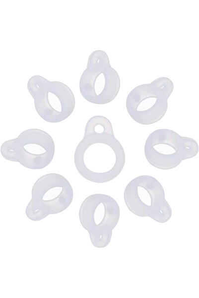 Choice AECH09-04596 1 صندوق 60 قطعة حامل حلقات سيليكون أبيض مضاد للضياع قلادة...