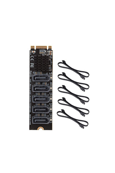 Choice كابل NVME إلى 5 M.2 NVME PCI-E PCIE X4 X8 X16 إلى 6 منافذ 3.0 SATA محو...