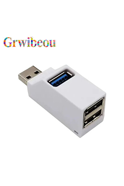 Choice موزع USB 3.0 أبيض صغير بثلاثة منافذ USB 3.0 موزع سيارة متعدد المنافذ م...