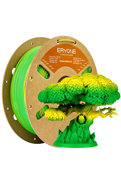 Choice Yellow Green ERYONE 1KG PLA Gradient Matte Premium Filament 3D Print, Multicolor Available, 1kg matt