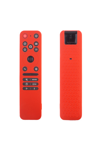 Choice جراب سيليكون أحمر لغطاء حماية MR25GA متوافق مع تلفزيون OLED الذكي 2025 C5 B5 G5 M5 Ser...