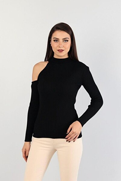 Modafeminen Knitwear Sweatertr061 Black
