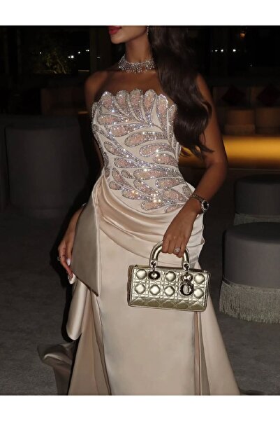 Rahibhdresses ✨ فستان سهرة تفته مطرز يدويًا