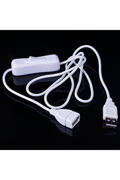 Choice 1m WHITE USB Cable with Switch ON/OFF Cable Extension Toggle for USB Lamp USB Fan 1m