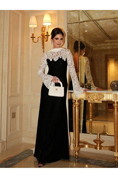 Rahibhdresses 🖤 فستان سهرة مخمل ودانتيل راقي