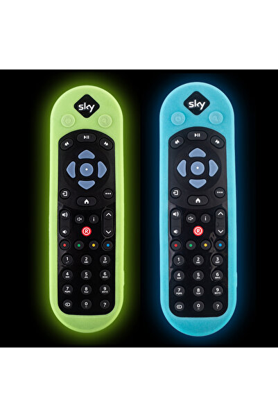 Choice حافظة سيليكون مضيئة باللونين الأخضر والأزرق لجهاز التحكم Sky Q Box TV ...