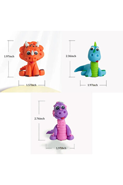 Choice3 3 قطع من زينة كعكة الديناصورات مع حشوات الكب كيك وديكورات حفلات أعياد...