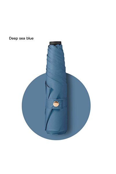 Choice مظلة مركبة من ألياف معدنية 6K Deep Sea Blue خفيفة الوزن للغاية UPF50+ من ألياف الكربون للحماية من أشعة الشمس فوق البنفسجية