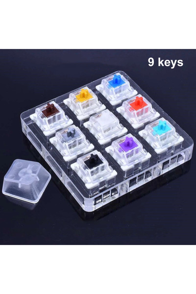 GGBEE 9 key Tester 9/12 Key Outemu Switch Tester for Mechanical Keyboard Gaming Switch Blue Linear Clicky