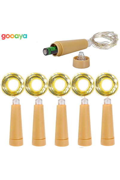 Choice 1 متر 10 مصابيح ليد بيضاء دافئة 6 قطع مصابيح ليد لزجاجات النبيذ الفلين...