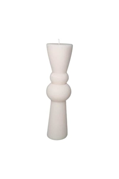 OEM White hourglass-shaped candle – modern and elegant design