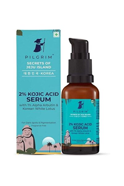Pilgrim Belgrim 2% Kojic Acid Face Serum 30ml with 1% Alpha Arbutin & Korean White Lotus