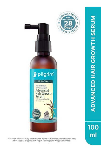 Pilgrim Redensyl 3% + Anagain 4% Hair Growth Serum (100 ml) with Korean Black Rice