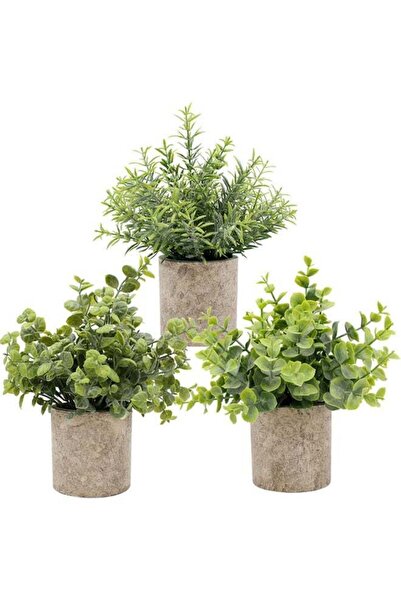 Generic 3-Piece Potted Artificial Plant Set Green