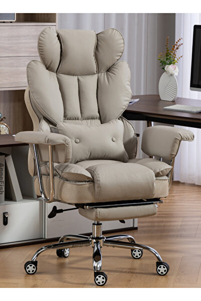 VariFurnx Ergonomic Office Chair with Footrest Executive Swivel Desk Reclinin...