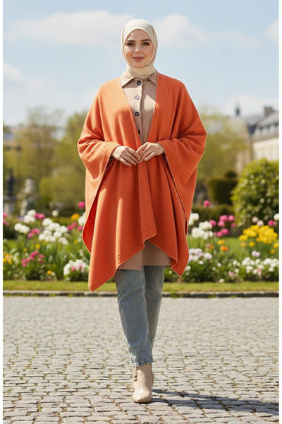 sefamerve Poncho Shoulder Shawl 2072-01 Tile