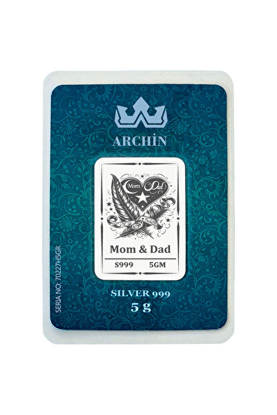 archin Saf Gümüşten Üretilmiş Anne ve Baba Temalı Doğum Günü Hediyesine Özel ...