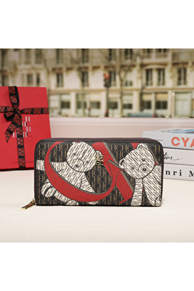 Ch CHCH Multi-Compartment Zipper Wallet Stylish Coin Purse Unisex Long Wallet