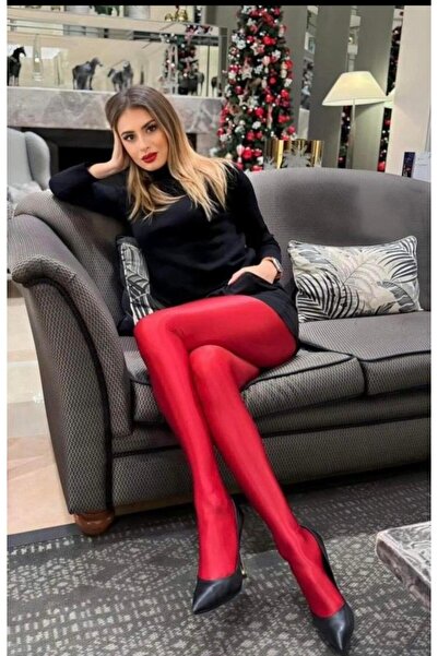 ANATOLIATEKSTILE Lady Hürrem Opaque Shiny Women's Tights – High Waist, Stretch Shaper, Intense Black