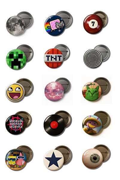 Punky Store Trend Rozet Seti-3 15 Adet