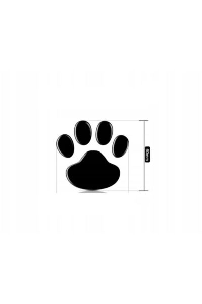 Yash Set 2 Stickere Labute catel 3D, pentru perete sau auto, 6x6 cm, culoare negru