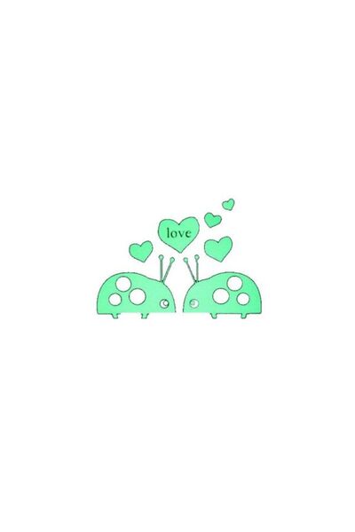 Yash Lady Bug Love fluorescent sticker, for switch/socket, 10x10 cm, green color