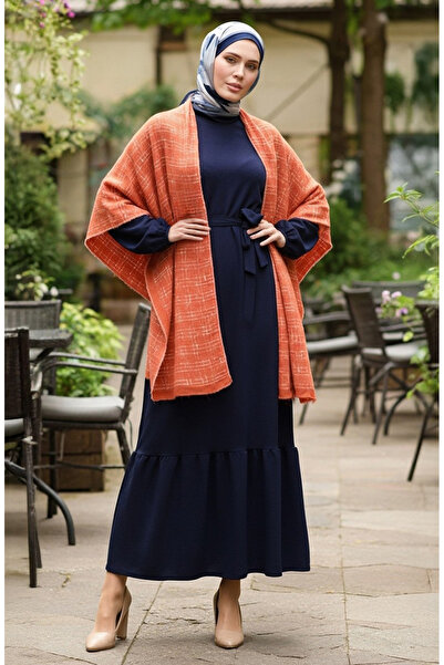 sefamerve Poncho Shoulder Shawl 2067-01 Tile