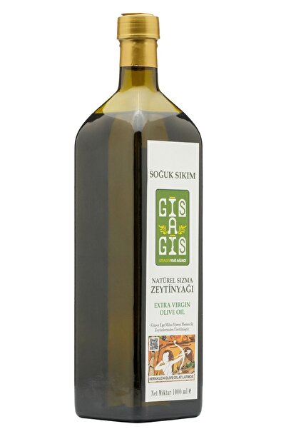 Gisagis 0,2 Asit-2024-2025 Hasatı Soğuk Sıkım Natürel Sızma Zeytinyağı 1 Litre