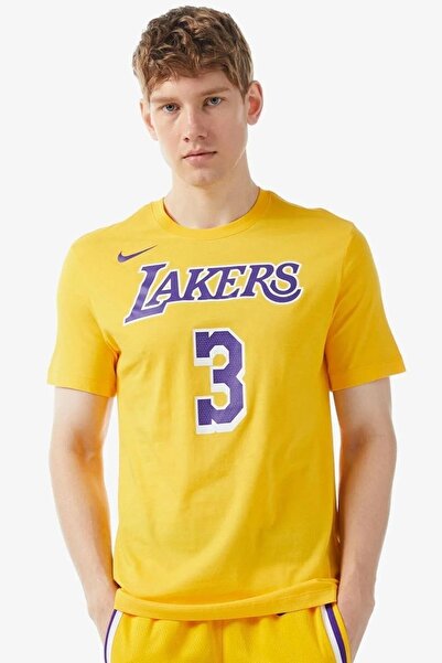 Nike Basketball Nba La Lakers Unisex Team Logo Graphic T-Shirt Unisex Cotton T-Shirt Yellow