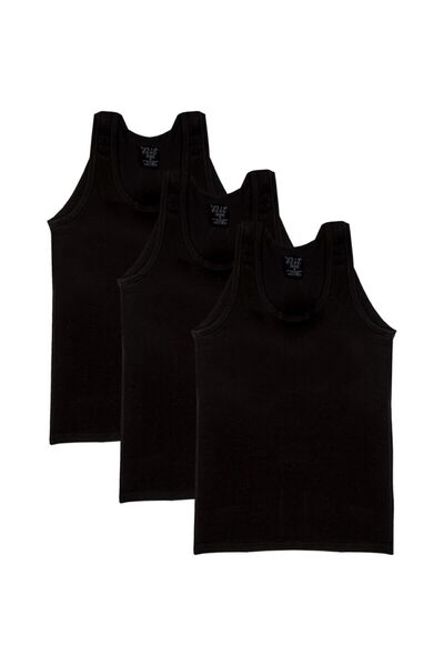 Tutku Elit Elite 3-Pack Modal Men's Undershirt-Black 11-Black 11
