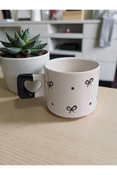 Simge Seramik Handcrafted Ribbon Embroidered Natural Ceramic Mug Cup Tea / Ca...