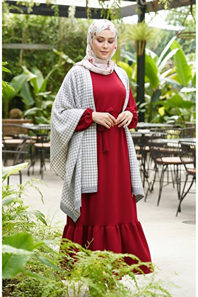 sefamerve Poncho shoulder shawl 2078-01 gray