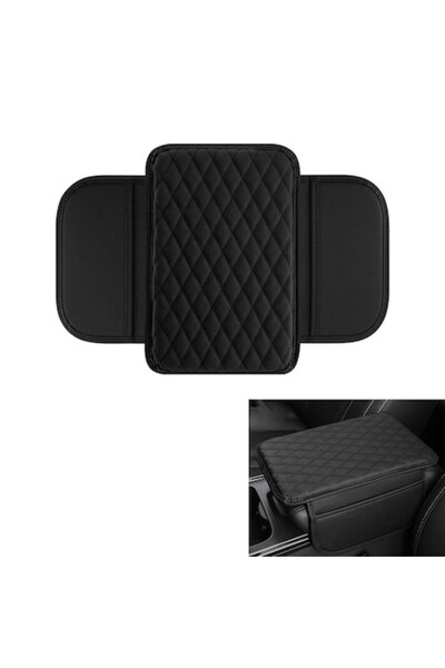 YQLAFT Universal Car Armrest Cover with Side Storage, 30.8×20 cm, YQLAFT, Black