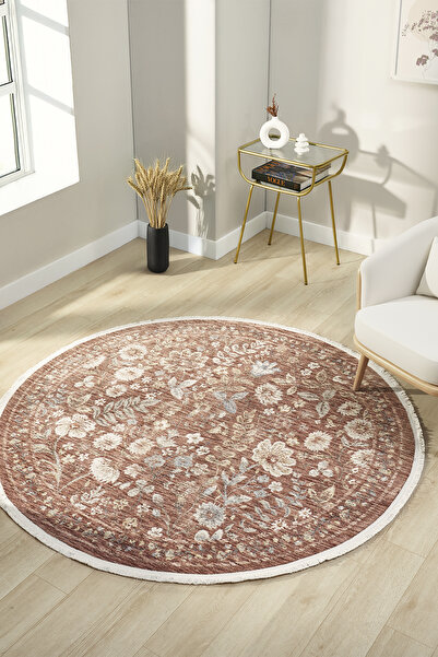 venucci home & living Frezia Floral Bambu Polyester Oturma Odası Salon Mutfak...