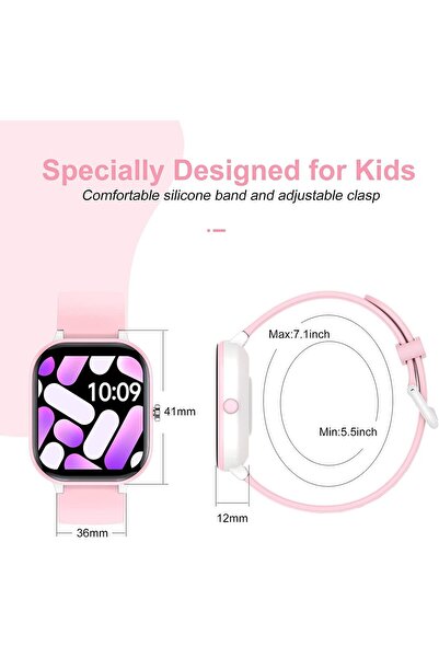 DMG TECH DMG Kids Smart Watch IP68 Waterproof Fitness Tracker – Heart Rate, 1...