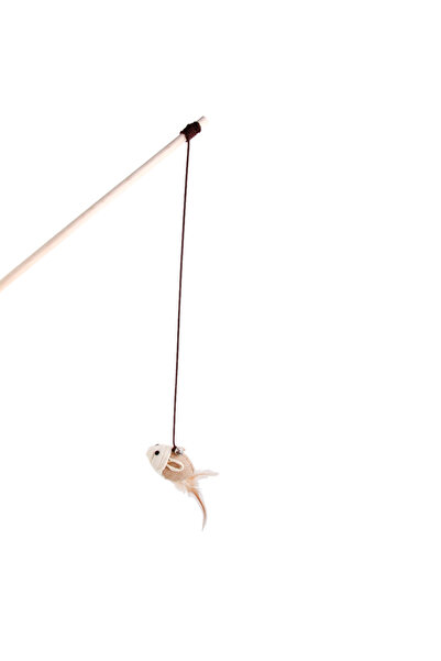 Yash Interactive cat toy with mouse and bell, 40x76x8 cm, multicolor