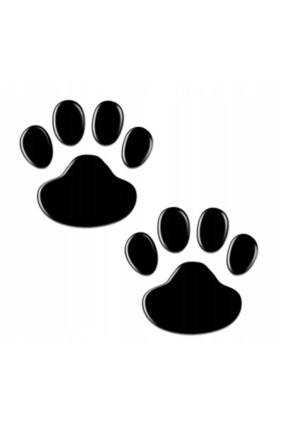 Yash Set 2 Stickere Labute catel 3D, pentru perete sau auto, 6x6 cm, culoare ...