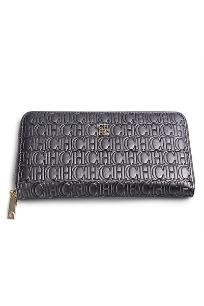 Ch CHHC New Fashion Classic Zipper Wallet Premium Texture Unisex Long Wallet