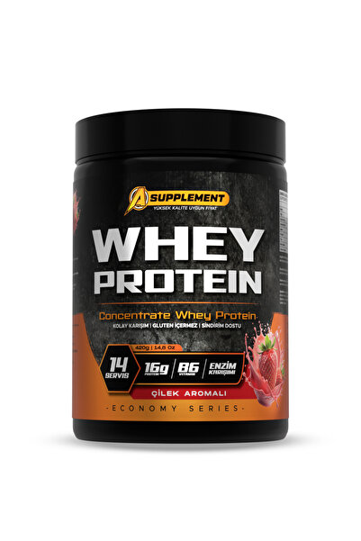 A supplement Whey Protein Ekonomi Serisi 420 gr– Çilek Aromalı | 14 Servis