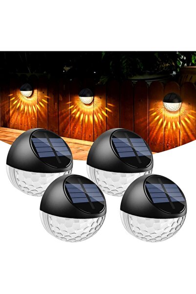 OEM Solar Wall Light - Set of 4, 4 LED, IP65, Warm White, Waterproof for Garden, Patio, Wall