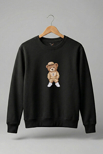 WİDİ Hanorac Teddy Bear cu imprimeu Regular Fit 3 İp Ş cu căptușeală din flee...