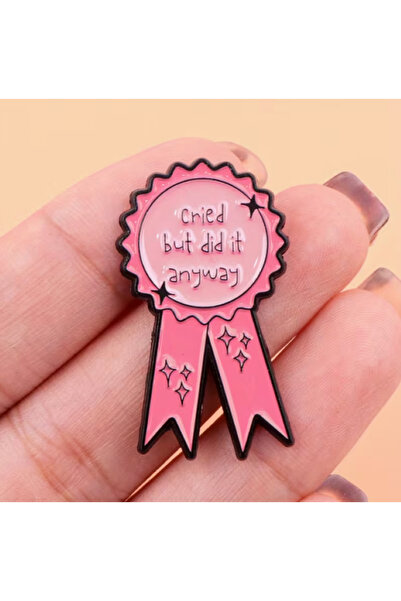 MAURA LIYUZA "Didn't Quit My Job Today" - "Cried But Did It Anyway" Yazılı Seçenekli Madalya Tasarım Broşlar